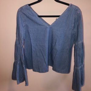 Size small shirt. Jean colored.